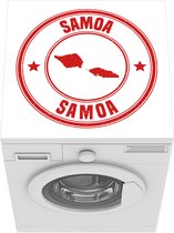 Wasmachine beschermer mat - Samoa illustratie kaartstempel - Breedte 60 cm x hoogte 60 cm