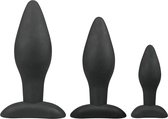 EasyToys Buttplug Set – Bevat 3 Buttplugs – Perfect voor Beginners – Sex Toys voor Mannen en Vrouwen - Zwart