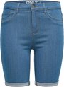 Only Broek Onlrain Life Mid Long Shorts Noos 15176847 Light Blue Denim Dames Maat - S