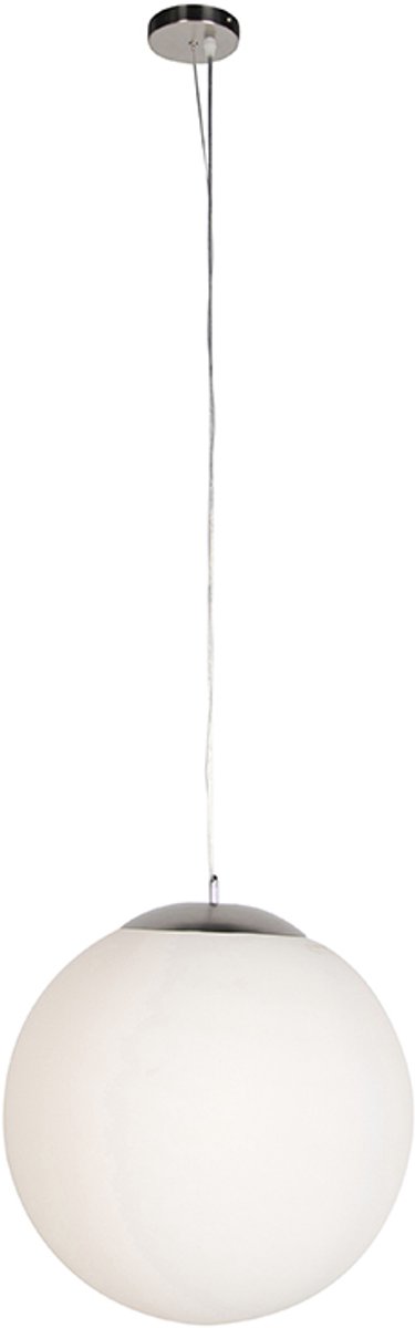 QAZQA Ball - Hanglamp - 50 cm - Transparant, Staal