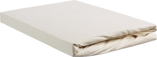 Ambiante Cotton Uni Topdek topper hoeslaken Off-white 100% katoen Topdek topper Hoeslaken 140x210/220