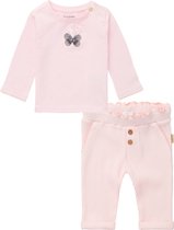 Noppies - Kledingset - 2delig - broek Mascouche roze - shirt LS Moosomin roze - Maat 56