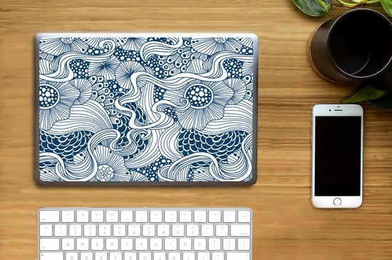 Sticker pour ordinateur portable - 11,6 pouces - Motif - Fleurs - Botanique - 30x21cm - Autocollants pour ordinateur portable - Skin pour ordinateur portable - Housse