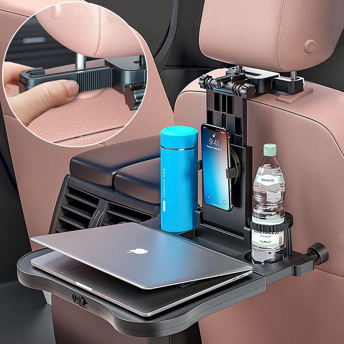 Table de voiture multifonction pour ordinateur portable siège arrière  Snacks plateau