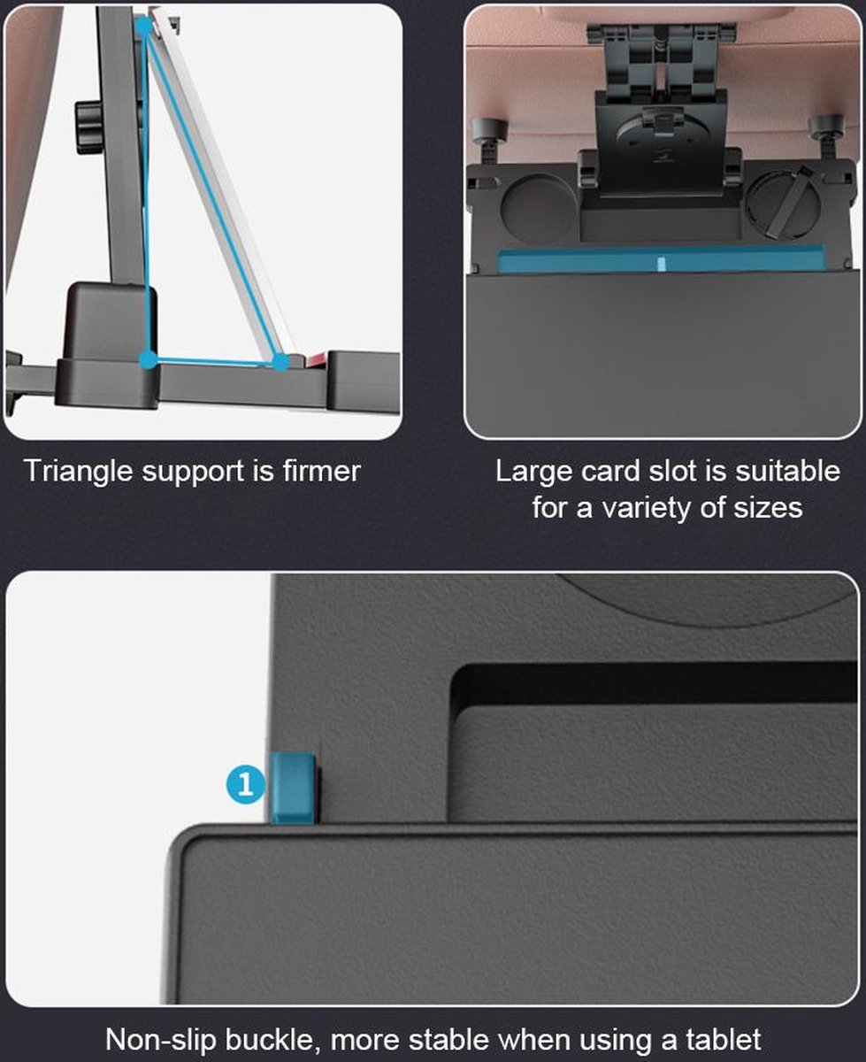 Plateau De Siège Arrière De Voiture, Table Pliable, Bureau D'ordinateur  Portable, Véhicule Automobile Stable, Plateau De Nourriture Avec Support De  Téléphone Pivotant, Plateau De Voyage Pour Passagers - Temu Belgium