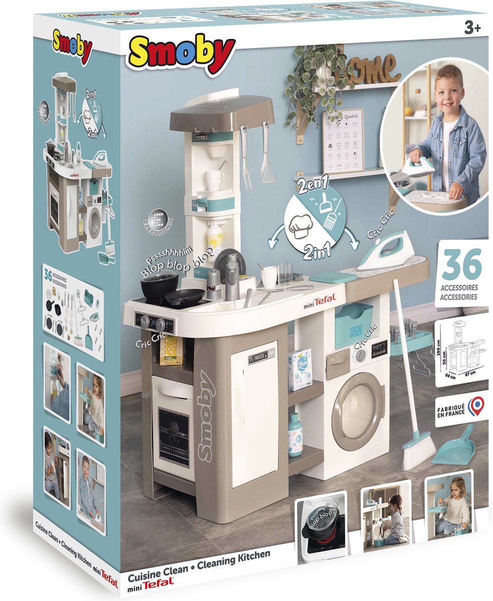 Smoby Tefal 2-in-1 Clean Keuken - speelkeuken — afbeelding 3