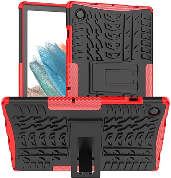 Case2go - Étui pour tablette compatible avec Samsung Galaxy Tab A8 (2021) - 10,5 pouces - Coque arrière antichoc - Rouge
