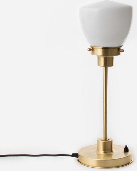 Art Deco Trade - Slanke Tafellamp Schoolbol Small 20's Messing