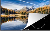 KitchenYeah® Inductie beschermer 85x52 cm - Alpen - Bergen - Bos - Kookplaataccessoires - Afdekplaat voor kookplaat - Inductiebeschermer - Inductiemat - Inductieplaat mat