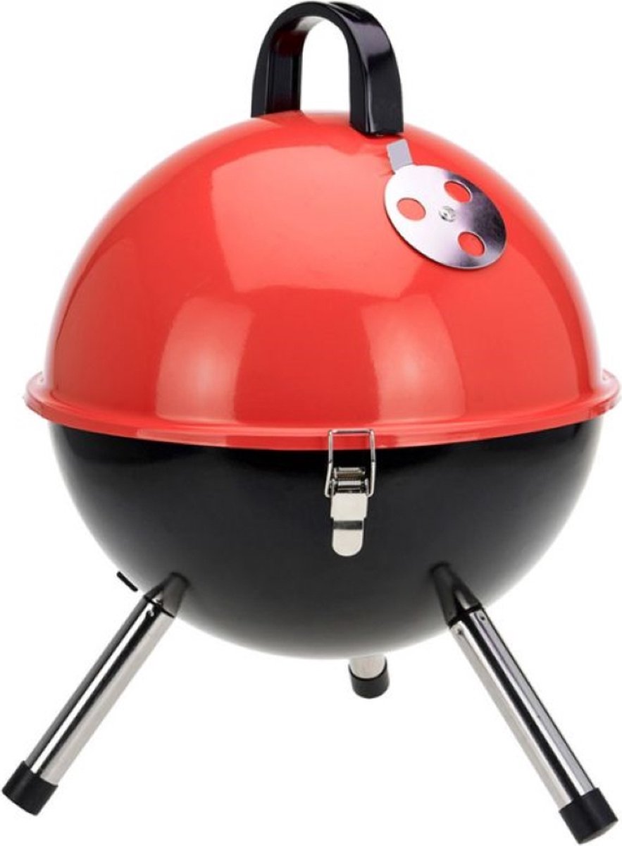 Oneiro’s Luxe Kogel Barbecue - rood - Ø 32x22 cm - zomer - grillen - tuin - koken – tafelen