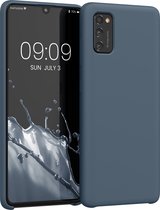 kwmobile telefoonhoesje geschikt voor Samsung Galaxy A41 - Hoesje met siliconen coating - Smartphone case in leisteen