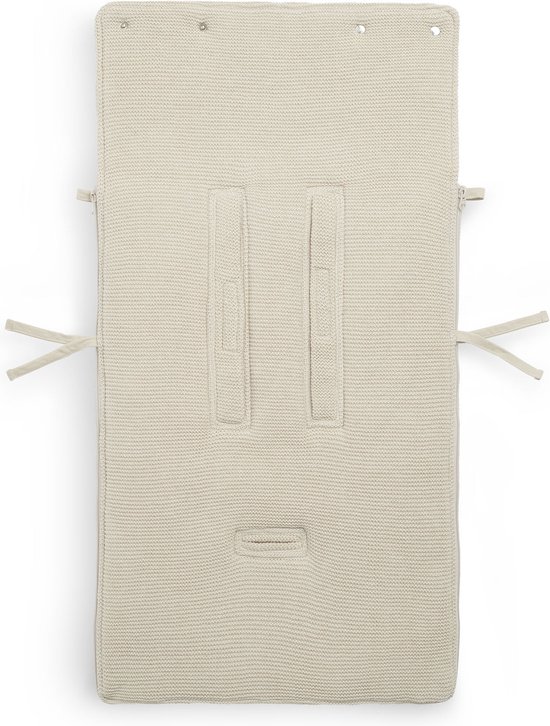 Jollein - Voetenzak voor Autostoel & Kinderwagen (Nougat) - Basic Knit - Katoen - Polyester - Footmuff Maxi Cosi, Kinderwagen of Autostoel - 42x82cm van Jollein — afbeelding 3
