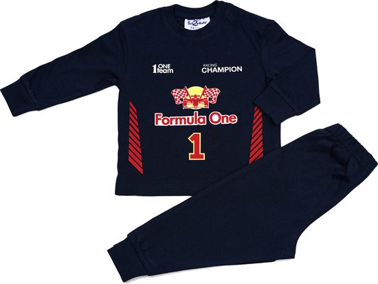 Foto: Fun2wear pyjama driver 1 navy blauw maat 122 128