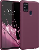kwmobile telefoonhoesje geschikt voor Samsung Galaxy A21s - Hoesje voor smartphone - Back cover in bordeaux-violet