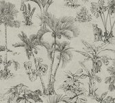 PANTERS IN DE JUNGLE BEHANG | Botanisch & Dieren - bruin zwart - A.S. Création Cuba