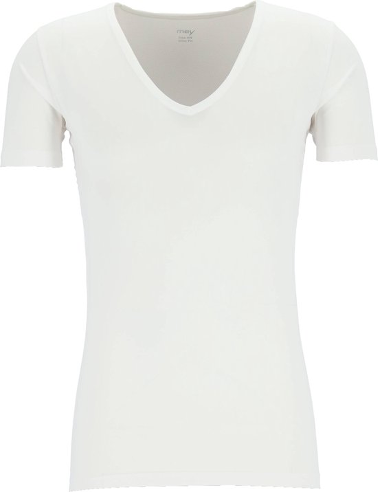 Mey Dry Cotton functional T-shirt (1-pack) - heren T-shirt slim fit diepe V-hals - wit -  Maat: