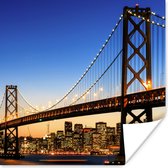 Affiche Pont - San Francisco - Skyline - 30x30 cm