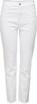 Only Jeans Onlemily Hw St Raw Crpank Col Noos 15175323 White Dames Maat - W32 X L30