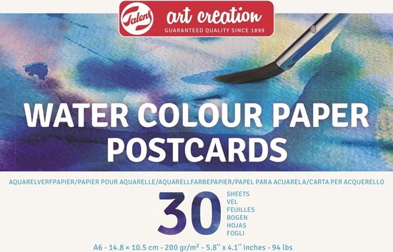 150 vellen aquarelpapier, A6-kaarten, 300 g/m², dik