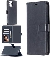 LuxeBass Telefoon Wallet Bookcase voor iPhone 12 Mini - Portemonnee telefoonhoesje voor Bankpassen - Kunstleer - Siliconen Houder - Magnetische sluiten- Zwart - telefoonhoes - gsm