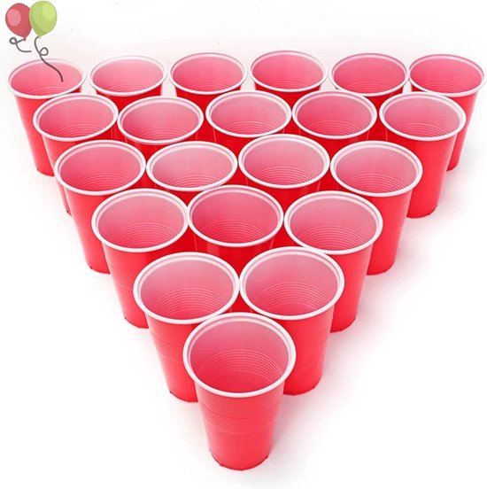Thumbnail van een extra afbeelding van het spel biergame - beerpong - beerpong spel - bierpong - drankspel - 24 cups - 24 ballen