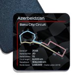 ILOJ onderzetter - Formule 1 circuit - Azerbeidzjan - Baku City Circuit - 2022 - vierkant