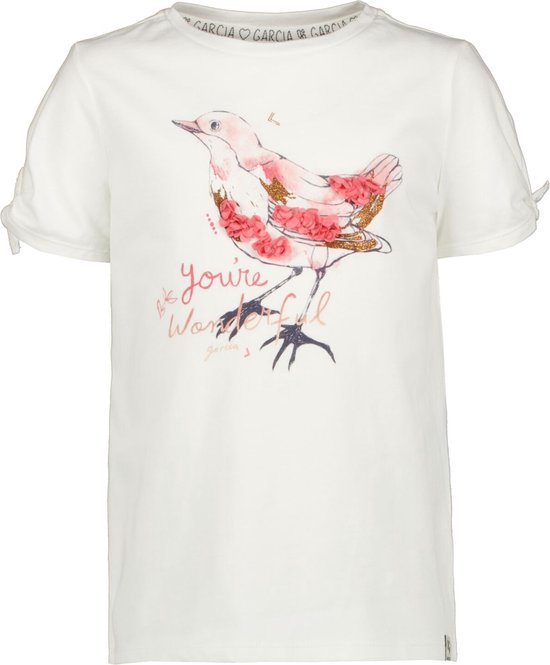 GARCIA Meisjes T-shirt Wit - Maat 116/122