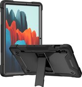 Hoes Geschikt voor Samsung Galaxy Tab S8 - 11 inch - Shock Proof Tablet Case - Zwart
