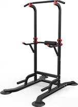 Krachtstation - Pull Up Station - Pull Up Bar - Power Tower - Power Rack - Pull Up - 150 kg Capaciteit - Verstelbaar - Zwart