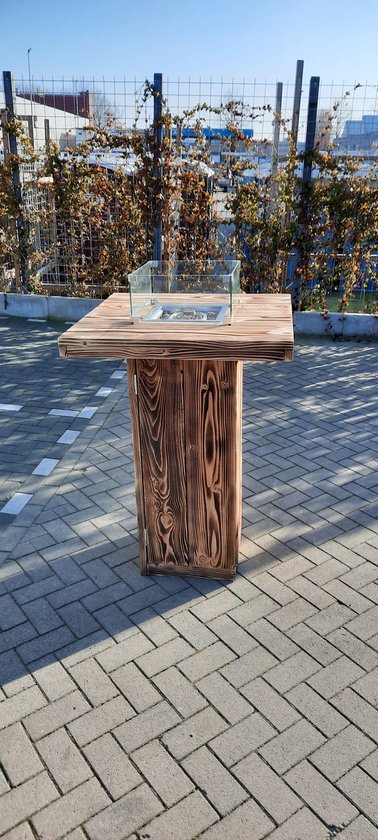 Vuurtafel Sta Tafel ''Celebration'' Terrasverwarmer Douglas BurnD hout 80x80x110cm