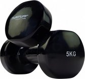 dumbbells vinyl 2 x 5 kg zwart