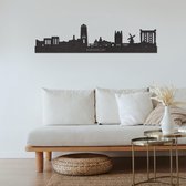 Skyline Dordrecht Detail Zwart Mdf 130cm Wanddecoratie Voor Aan De Muur City Shapes