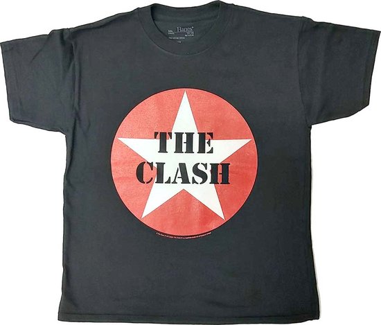 The Clash - Classic Star Kinder T-shirt - Kids tm 12 jaar - Zwart