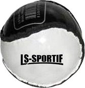 hurlingbal Sliotar 6 cm kurk/leer zwart/wit