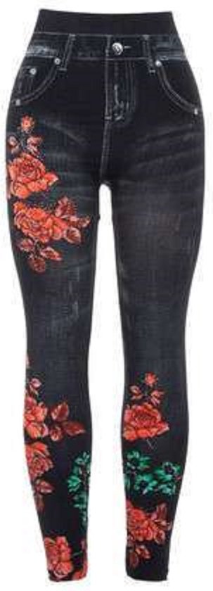 Top Look legging rozen grijs one size XS-S-M-L