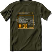 M18 Hellcat leger T-Shirt | Unisex Army Tank Kleding | Dames / Heren Tanks ww2 shirt | Blueprint | Grappig bouwpakket Cadeau - Leger Groen - M