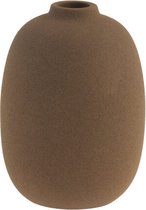 Storefactory albacken ovaal bruin vaasje -  keramiek - Ø 8 centimeter x 11 centimeter