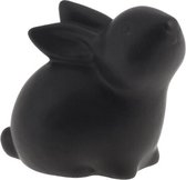 Storefactory stina konijn zwart - Pasen - keramiek - 9 centimeter x 6 centimeter x 8 centimeter