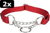2x CHOKER PREMIUM ROOD 45-70X2,5CM