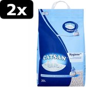 2x Catsan - Hygiëne Plus - 20L