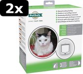 2x KATTENLUIK HANDMATIG 300 WIT