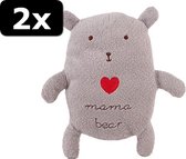 2x - MUMMA CUDDLE BEAR 20X19X7CM