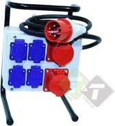 Zwerfkast, 380 volt, bouwstroom, verdeelstation, stoomkast 16 Ampere
