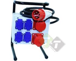 Zwerfkast, 380 volt, bouwstroom, verdeelstation, stoomkast 16 Ampere