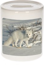 Tirelire photo Animaux renard arctique 9 cm garçons et filles - Tirelires cadeaux amoureux du renard