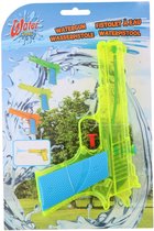 1x Waterpistolen/waterpistool geel klein van 18 cm kinderspeelgoed - waterspeelgoed van kunststof