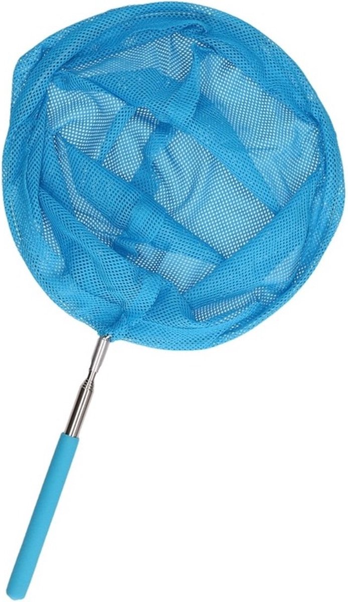 Blauw schepnetje/vlindernetje uitschuifbaar