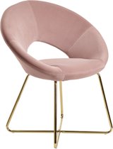 Stoel - Eetkamerstoel - Modern - Gestoffeerd - Roze - 83x60x57