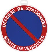 bord Prière de ne pas stationner 30 cm rood/blauw