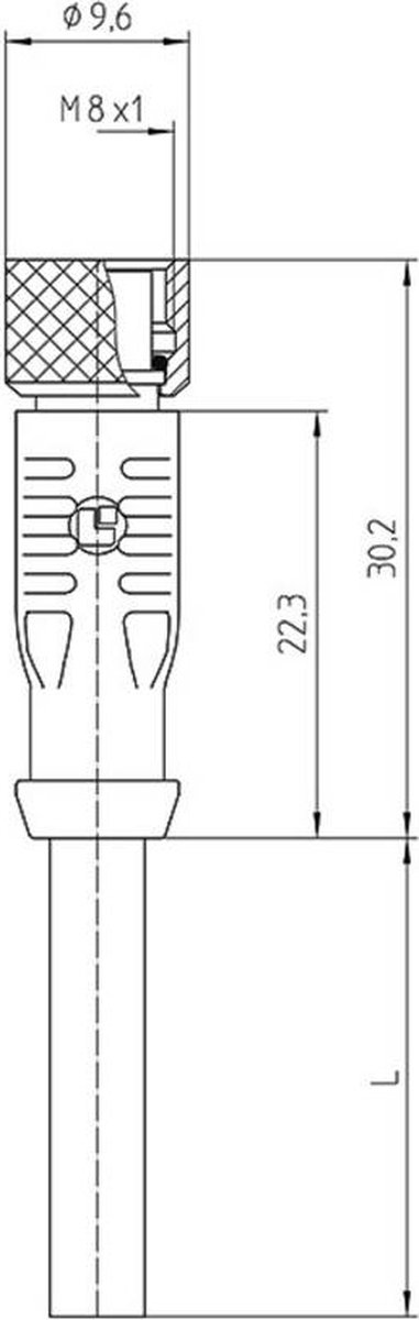 Lutronic 1030 Sensor/actuator connector, geassembleerd M8 Aantal polen: 4 Koppeling, recht 2.00 m 1 stuk(s)